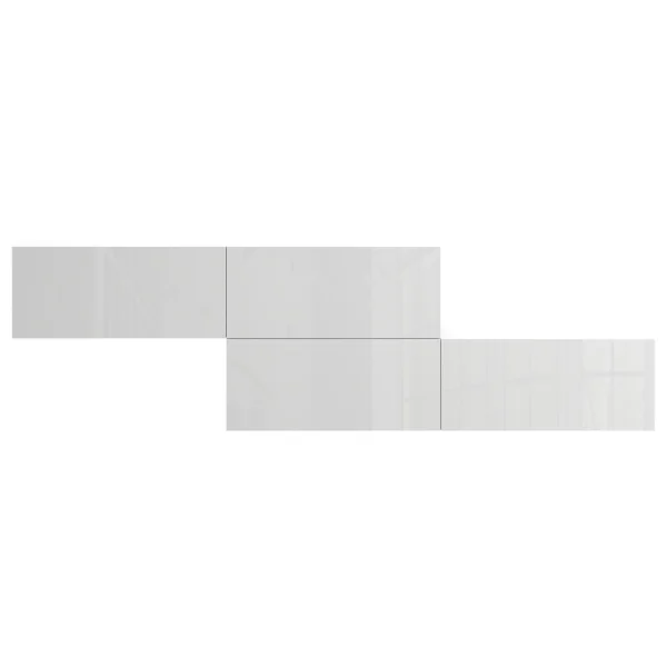 Flur Möbel Garderobe Hängeschrank 160cm doppelt weiß