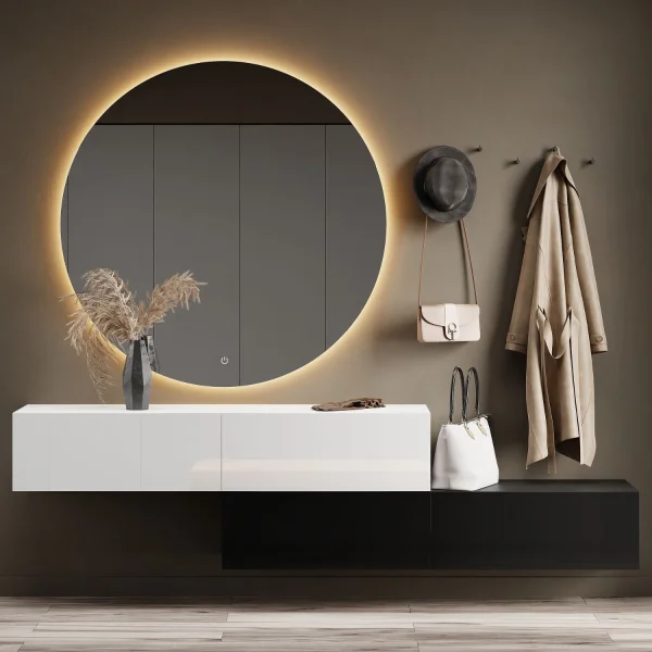 Mobili per corridoio - Appendiabiti - Armadio sospeso 160 cm doppio - Nero/bianco