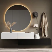 Meuble dentrée, penderie murale 160 cm, double,...