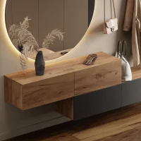 Flur Möbel Garderobe Hängeschrank 140cm doppelt...