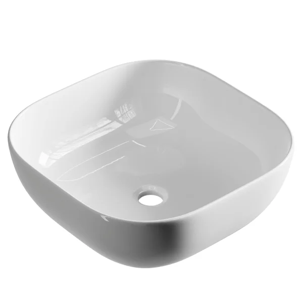 Countertop washbasin 42 cm high gloss white