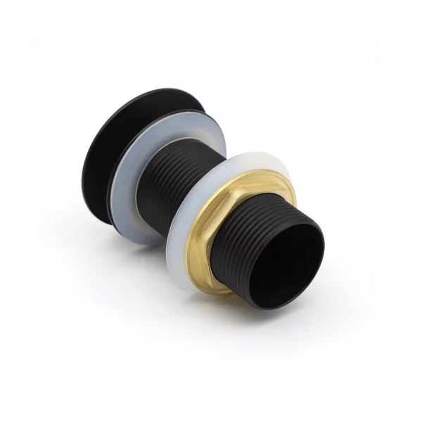 Ablaufgarnitur ohne Überlauf - schwarz (Messing)