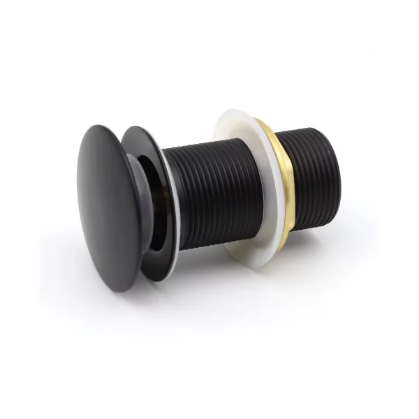 Ablaufgarnitur ohne Überlauf - schwarz (Messing)