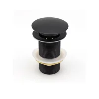 Ablaufgarnitur ohne &Uuml;berlauf - schwarz (Messing)