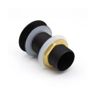 Ablaufgarnitur ohne Überlauf - schwarz (Messing)