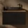 LUX 90 cm Vanity Cabinet in Gold Oak / Anthracite with Black Sink