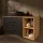 Meuble sous-lavabo LUX 120 cm, chêne doré / anthracite, avec lavabo noir