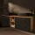 Mueble de lavabo LUX de 170 cm en roble dorado / antracita con 2 lavabos negros