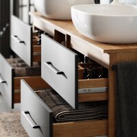 Waschtischunterschrank LUX 170 cm Gold Eiche / Anthrazit...