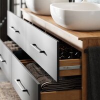 Waschtischunterschrank LUX 180 cm Gold Eiche / Anthrazit...
