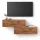 WEST TV-Board Set 2x 100 cm in Gold Eiche - versetzt montierbar