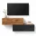 WEST TV Board Set (2 x 100 cm) in Gold Oak and Charcoal—can be mounted offset