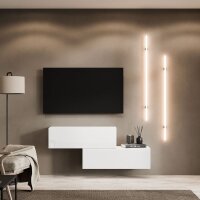 TV-Lowboard Set – 2×100 cm Weiß