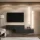 WEST TV-Board Set 2x 140 cm in Gold Eiche  / Anthrazit - versetzt montierbar