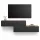 WEST TV-Board Set 2x 140 cm in Gold Eiche  / Anthrazit - versetzt montierbar