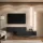 WEST TV-Board Set 2x 140 cm in Gold Eiche / Charcoal- versetzt montierbar