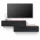 WEST TV-Board Set 2x 140 cm in Gold Eiche / Charcoal- versetzt montierbar