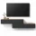 WEST TV-Board Set 2x 160 cm in Gold Eiche / Anthrazit - versetzt montierbar