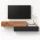 WEST TV-Board Set 2x 160 cm in Gold Eiche und Anthrazit - versetzt montierbar