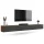 Mueble para TV WEST en roble dorado / negro carbón, 280 cm (2 x 140 cm)