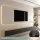Meuble TV WEST Chêne doré / Noir Charcoal 320 cm (2 x 160 cm)