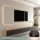 TV Board WEST Gold Oak / Charcoal Black 300 cm (3 x 100 cm)