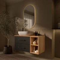 Bathroom Furniture Set LUX 100 cm with Washbasin White...