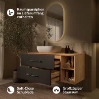 Bathroom Furniture Set LUX 120 cm with Washbasin White...