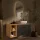 Bathroom Furniture Set LUX 120 cm with Washbasin White and Mirror – Anthracite/Golden Oak
