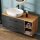 Bathroom Furniture Set LUX 120 cm with Washbasin White and Mirror – Anthracite/Golden Oak