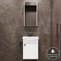 Badmöbel-Set mit Spiegelschrank 45cm (Weiß)