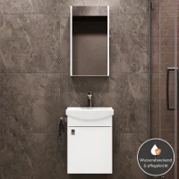 Conjunto de muebles de baño con armario con espejo...