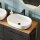 Bathroom Furniture Set LUX 140 cm with 2x Washbasin White and 2x Mirror – Anthracite/Golden Oak