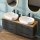 Bathroom Furniture Set LUX 140 cm with 2x Washbasin White and 2x Mirror – Anthracite/Golden Oak