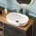 Bathroom Furniture Set LUX 170 cm with 2x Washbasin White and 2x Mirror – Anthracite/Golden Oak