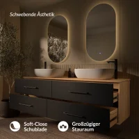 Conjunto de muebles de baño LUX de 180 cm con 2...