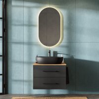 LUX Badmöbel-Set – 70 cm Gold Eiche/Anthrazit,...