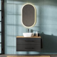 LUX Badmöbel-Set – 90 cm Gold Eiche/Anthrazit,...