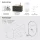 Badmöbel Set LUX 90 cm mit Waschbecken Weiß und LED Spiegel – Anthrazit/Gold Eiche