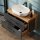 Bathroom Furniture Set LUX 90 cm with Washbasin White and Mirror – Anthracite/Golden Oak