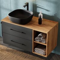 Waschtischunterschrank LUX 100 cm Gold Eiche / Anthrazit...