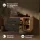 LUX 100 cm Vanity Cabinet in Gold Oak / Anthracite with 42 cm Black Sink