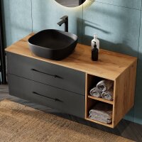 Waschtischunterschrank LUX 120 cm Gold Eiche / Anthrazit...