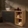 Meuble sous-lavabo LUX 120 cm, chêne doré / anthracite, avec lavabo blanc de 42 cm