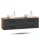 LUX 180 cm Vanity Cabinet in Gold Oak / Anthracite with 42 cm White Sink