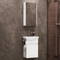 Conjunto de muebles de baño con armario con espejo...
