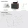 Mueble de lavabo LUX de 70 cm en roble dorado / antracita con lavabo de 42 cm en negro