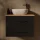 Mueble de lavabo LUX de 70 cm en roble dorado / antracita con lavabo de 42 cm en blanco