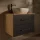 Mueble de lavabo LUX de 70 cm en roble dorado / antracita con lavabo de 42 cm en blanco