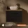 Mueble de lavabo LUX de 70 cm en roble dorado / antracita con lavabo de 42 cm en blanco